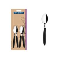 CUCHARA DE TÉ TRAMONTINA X 12 PIEZAS IPANEMA NEGRO