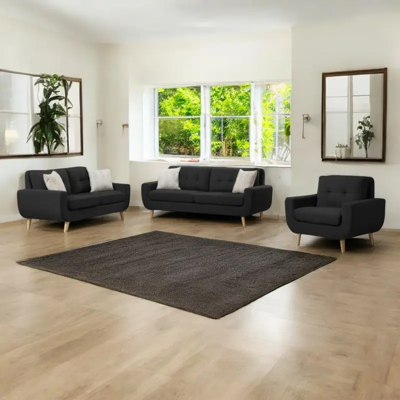 Juego de Sala Berlín 3-2-1 - Negro