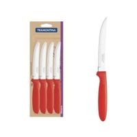 CUCHILLO ASADO IPANEMA TRAMONTINA 12 PIEZAS ROJO