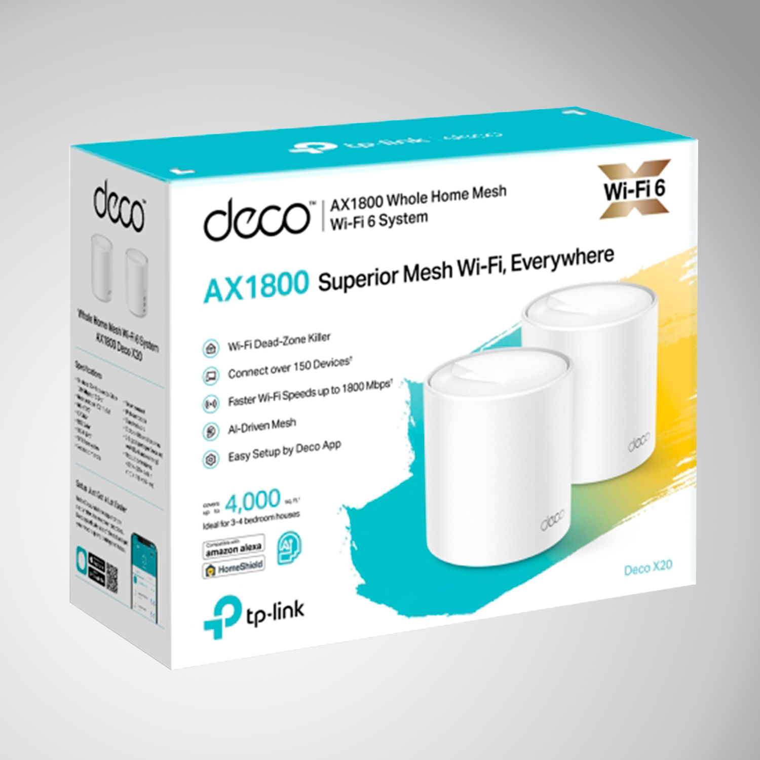 Tp-link Deco X20 (2-pack) AX1800 Whole Home Mesh Wi-fi 6