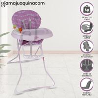 Silla de Comer «SICKY» con Bandeja Removible - Morado