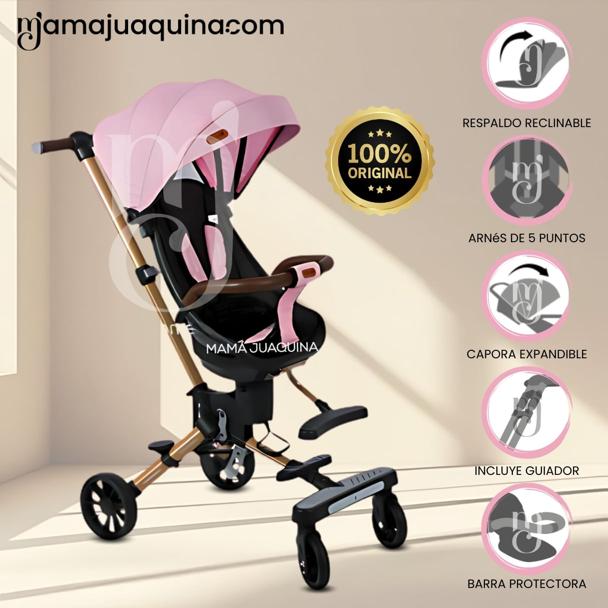 Coche Plegable «EASY RIDE II» Rosa