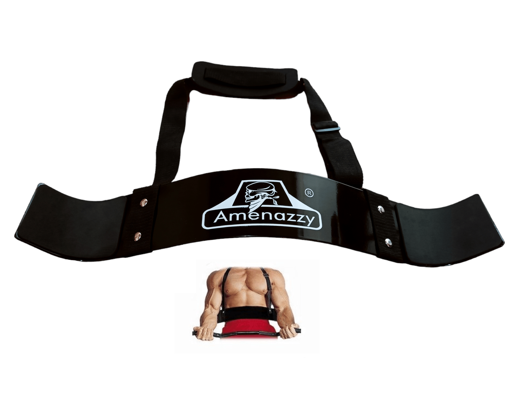 Arm Blaster Cinturón Soporte Aislador Biceps Brazos BLACK