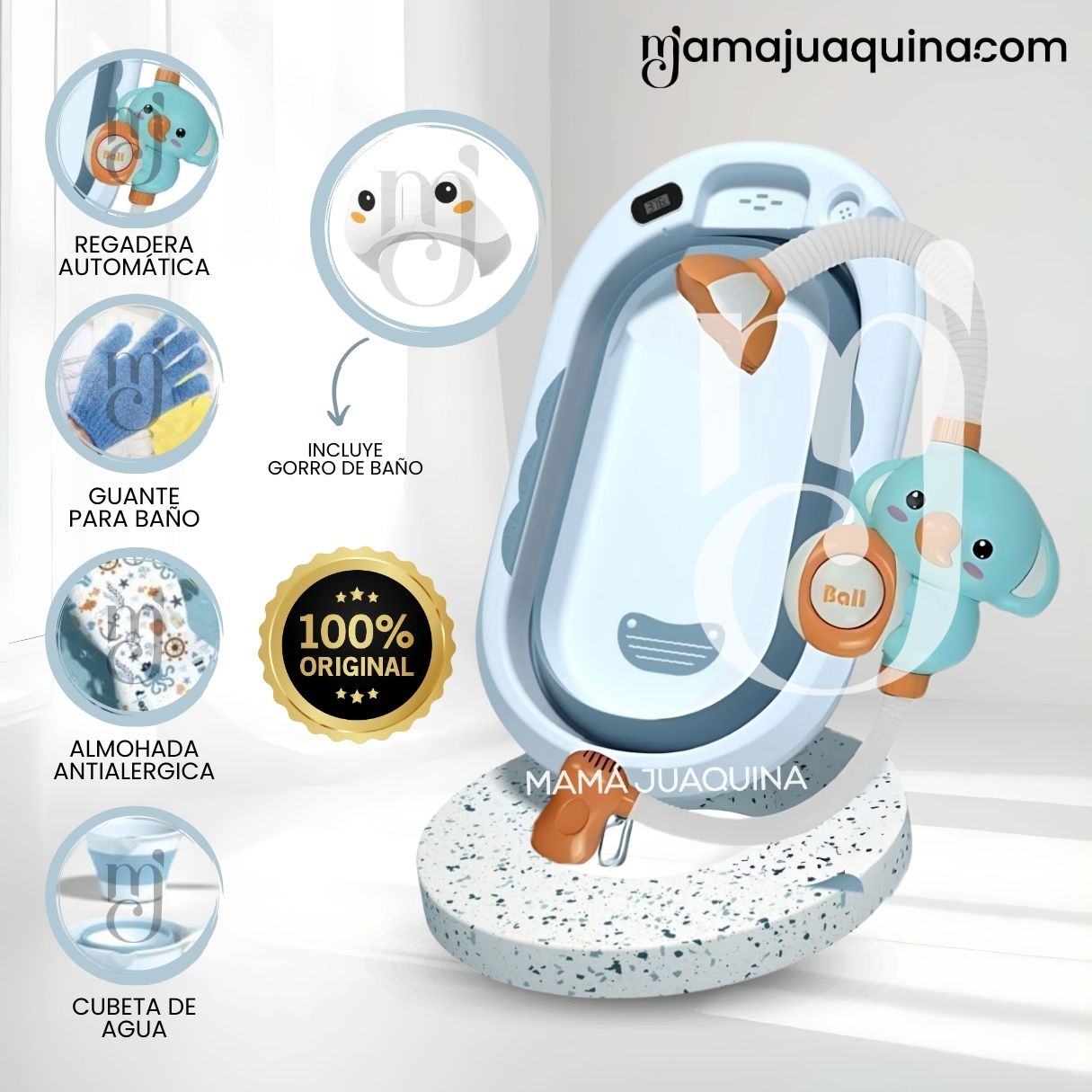 Bañera Portátil para Bebé «SPLASH» Celeste