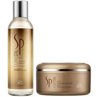 Shampoo con Aceite de Argán 200ml + Mascarilla Wella Luxe Oil Keratin