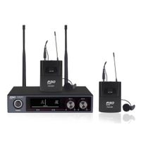 Micrófono inalámbrico Pro Series, pack doble, alcance de 60 metros