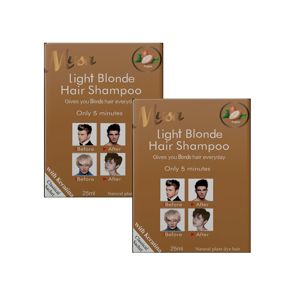 Shampoo Tinte Rubio Claro 88.0 25mlx10 en Sachets Musa 2 und