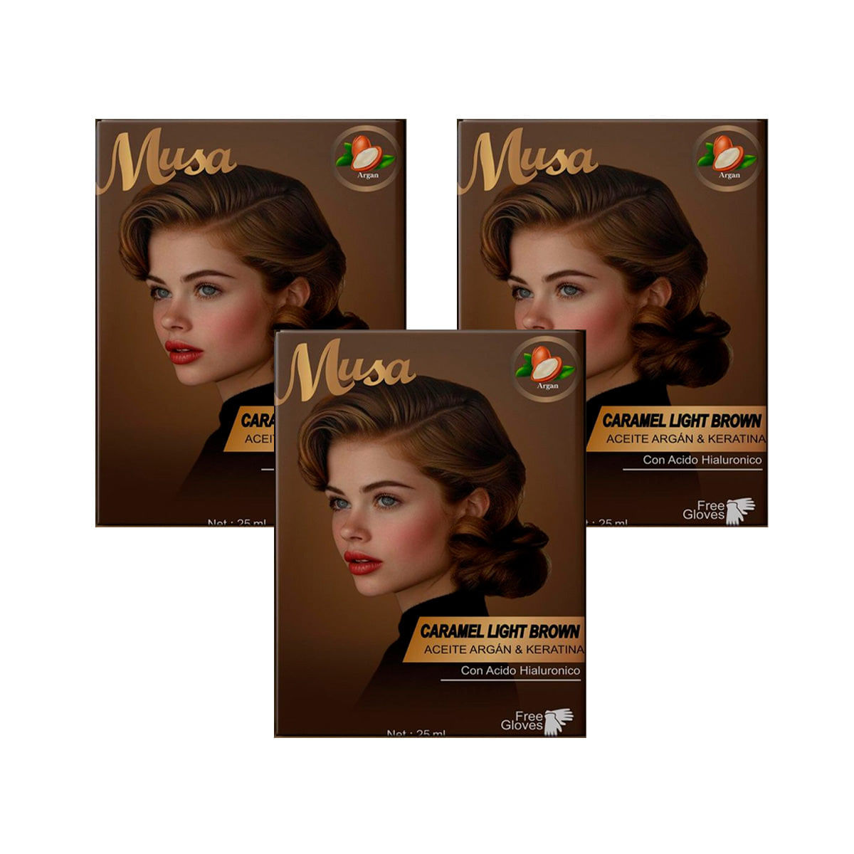 Shampoo Tinte Caramelo 8.11 25mlx10 en Sachets Musa 3 und