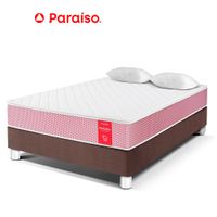 Conjunto Box Tarima Classic Medallón Chocolate 2 Plazas