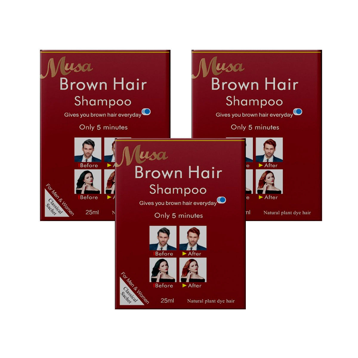 Shampoo Tinte Borgoña 8.45 25mlx10 en Sachets Musa 3 und