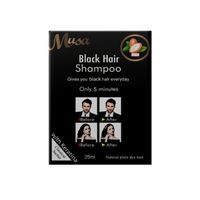 Shampoo Tinte Negro 1N con Keratina 25mlx10 en Sachets Musa