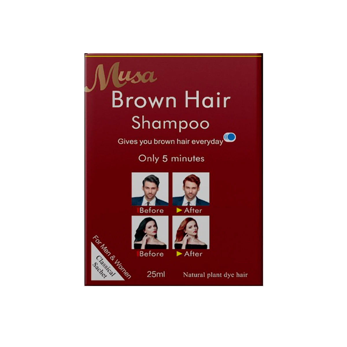 Shampoo Tinte Borgoña 8.45 25mlx10 en Sachets Musa