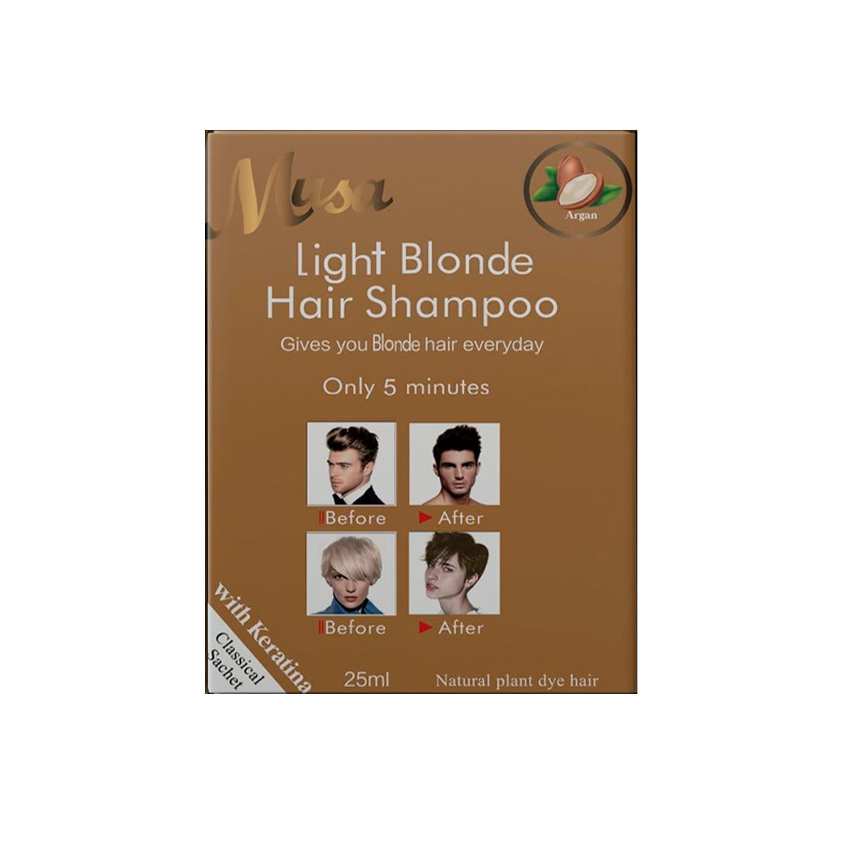Shampoo Tinte Rubio Claro 88.0 25mlx10 en Sachets Musa