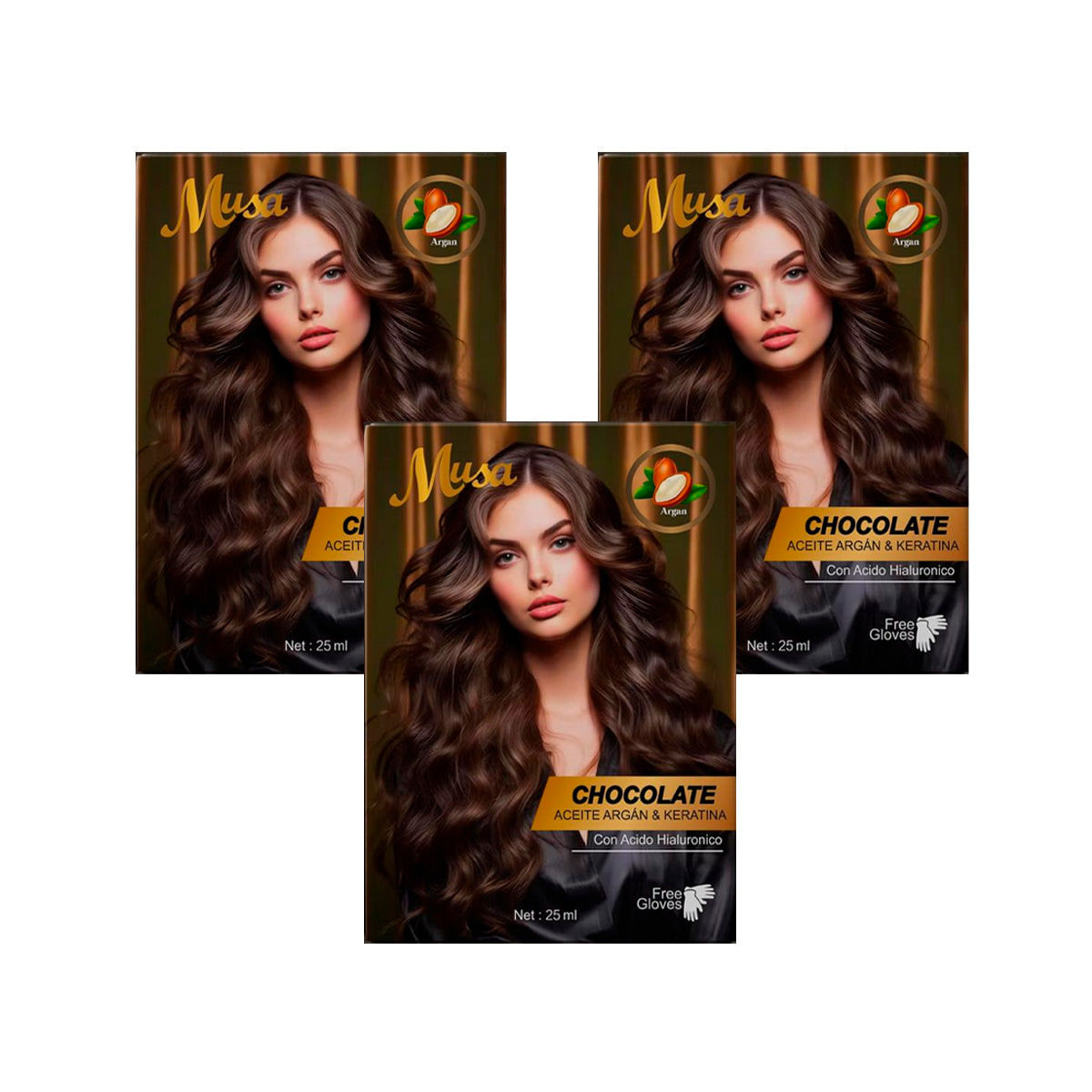 Shampoo Tinte Chocolate 5.4CH 25mlx10 en Sachets Musa 3 und