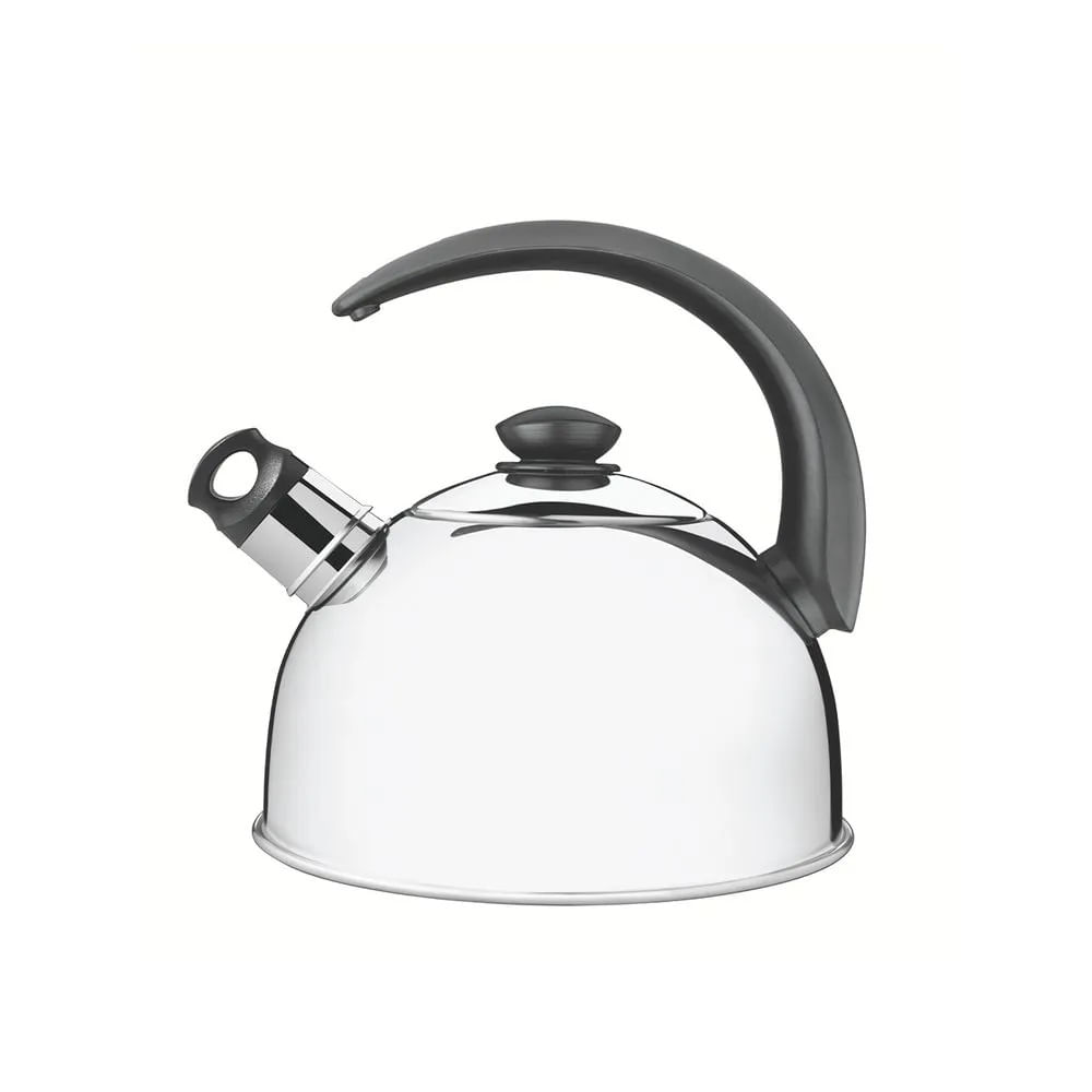 TETERA TRAMONTINA DE ACERO INOXIDABLE CON SILBATO 3 LT