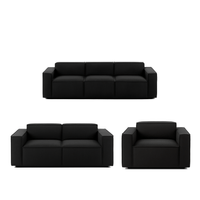Juego de Sala Vitoriano 3-2-1 - Negro