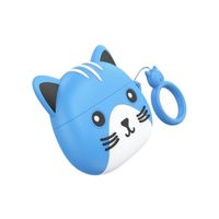 AURICULARES INALAMBRICOS HOCO EW46 AUDIFONOS BLUETOOTH CON FUNDA GATO CELESTE