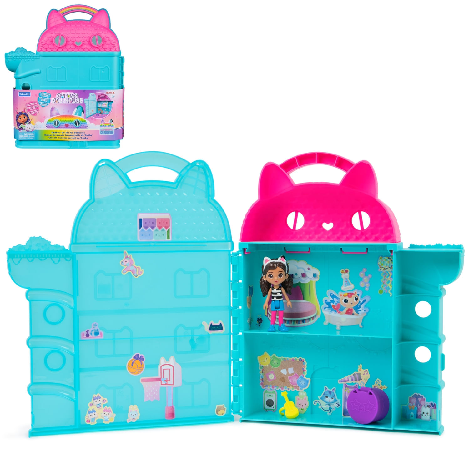 Set De Juego Gabbys Dollhouse Mini Casa Portátil V2