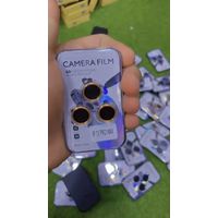 Micas de Camara Individuales Escarcha Dorado para Iphone 13