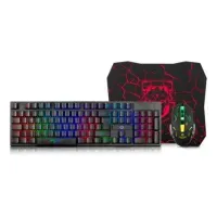 COMBO 3 EN 1 TECLADO, MOUSE Y PAD MOUSE ENKORE BRAVIO G1000-3