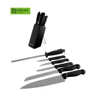 Juego de cuchillos con taco negro Facusa - 10286368 (JYA)