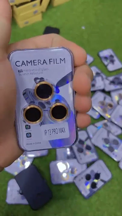 Micas de Camara Individuales Escarcha Dorado para Iphone 12
