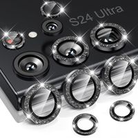 Micas de Camara Individuales Escarcha Negro para Samsung S23 Ultra