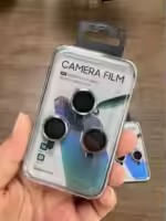Micas de Camara Individuales Escarcha Plata para Iphone 15/ 15 Plus