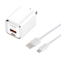 CARGADOR DE CARGA RAPIDA 30W LDNIO A2317C INCLUYE CABLE USB A USB-C