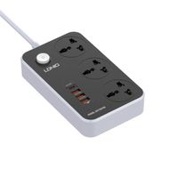 SUPRESOR DE PICOS EXTENSION SC3412 LDNIO 3 TOMAS UNIVERSALES 3 USB-A Y 1 USB-C