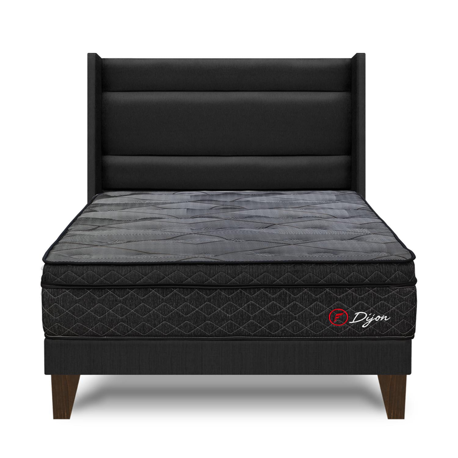 Dormitorio Europeo Dijon Queen Gris