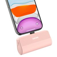 CARGADOR PORTÁTIL 5000 mAh TIPO IPHONE MODELO RPP-633 Rosado