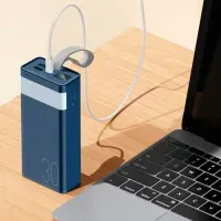 CARGADOR PORTÁTIL with LED Light 30000mAh PD20W+QC22.5W MODELO RPP-320 Azul