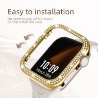 BUMPER CASE DOBLE PIEDRAS BRILLO PARA SMARTWATCH DE 40MM DORADO