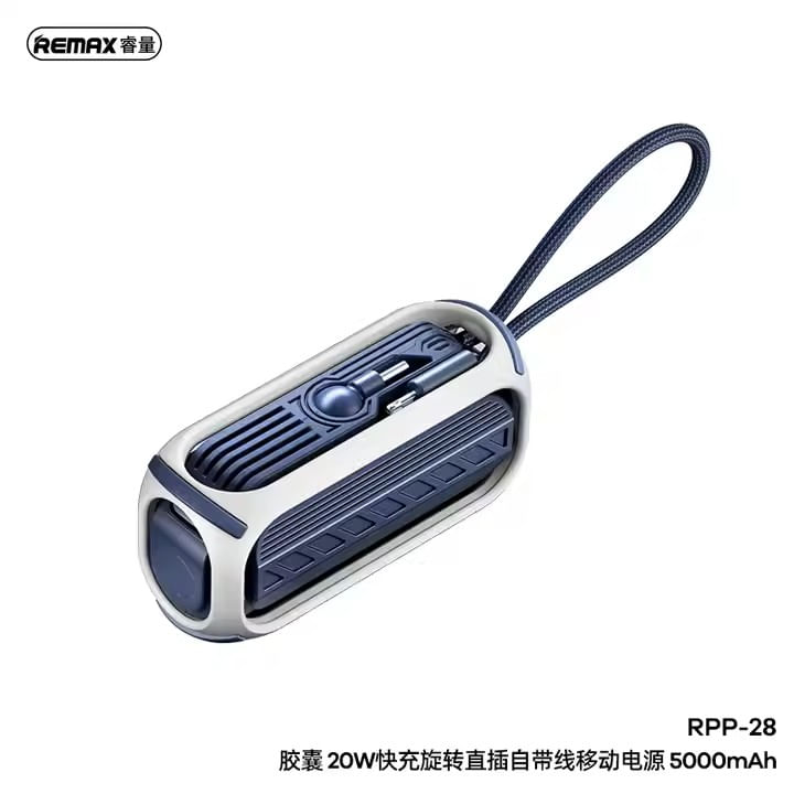 CARGADOR PORTÁTIL 5000mAh 20W Tipo C MODELO RPP-28 Azul