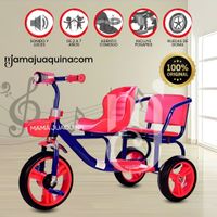 Triciclo Chavito Doble Asiento «DUO NEON» USB Rojo