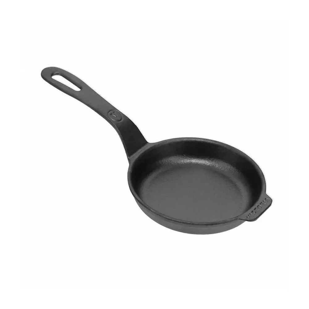 SARTEN MINI DE HIERRO FUNDIDO VICTORIA 12 CM PRECURADA