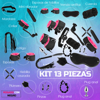 Kit Sado - Bondage Bdsm Para Parejas - 13 Piezas Sexuales - Rosa