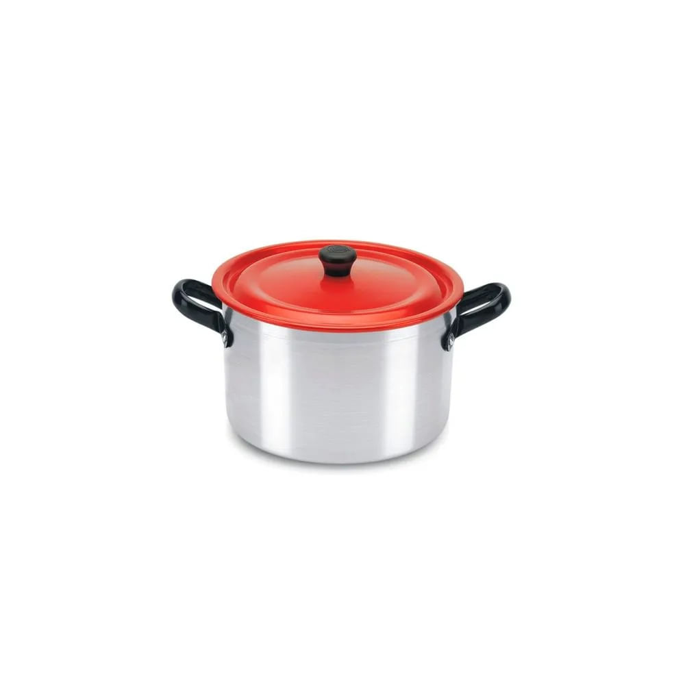 OLLA PEROL DE ALUMINIO RECORD 18 CM DE DIAMETRO CON TAPA 3.1 LT
