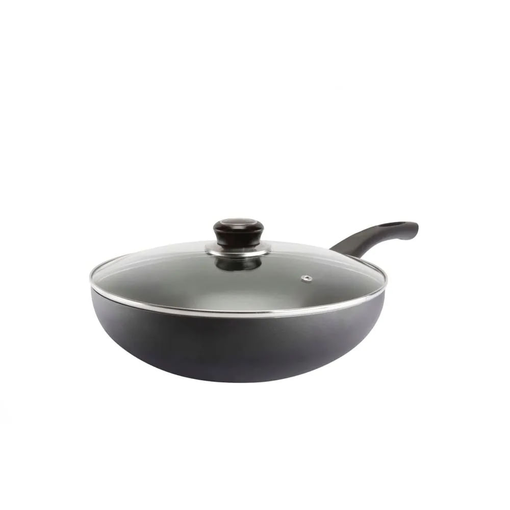 SARTEN WOK RECORD ANTIADHERENTE CON TAPA 28 CM DE DIAMETRO