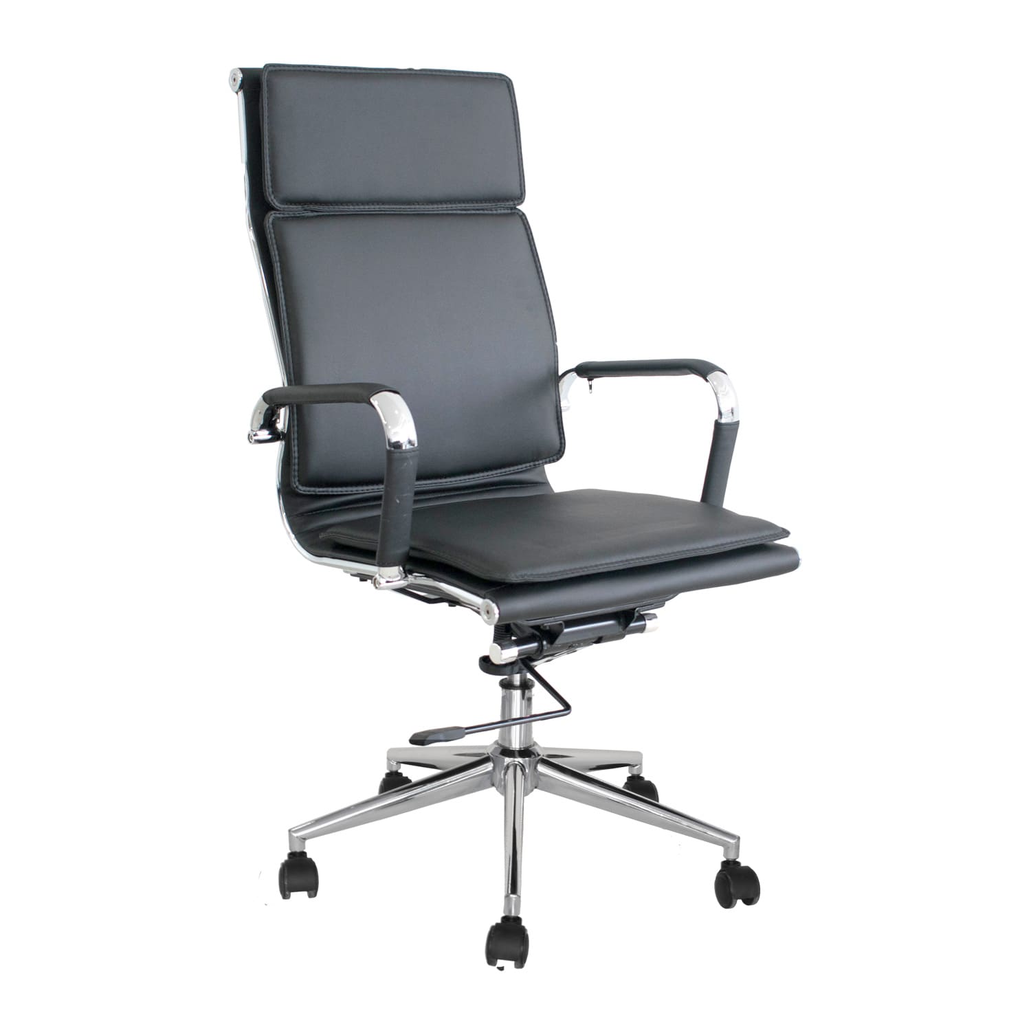 Silla De Oficina Giratoria Alemania Presidente Cuero Negro Ofideas