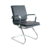 Silla De Oficina Interlocutora Alemania Cuero Negro Ofideas
