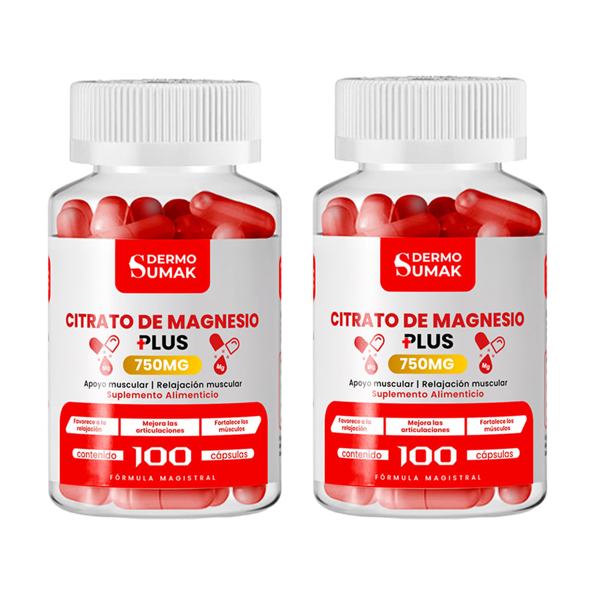 Citrato de Magnesio 100mg -100 Cap - Dermo Sumak 2 und