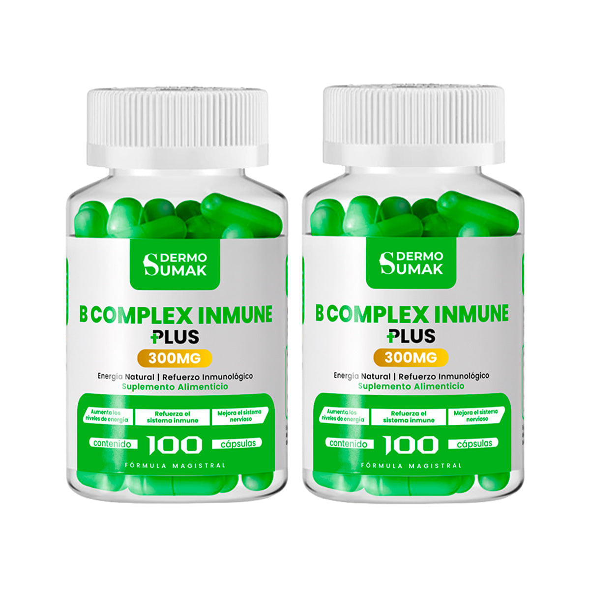 B Complex Inmnune 100mg - 100 Cap - Dermo Sumak 2 und