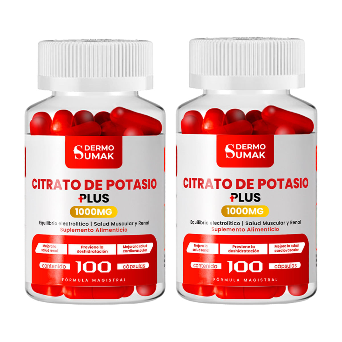 Citrato de Potasio 100mg -100 Cap - Dermo Sumak 2 und