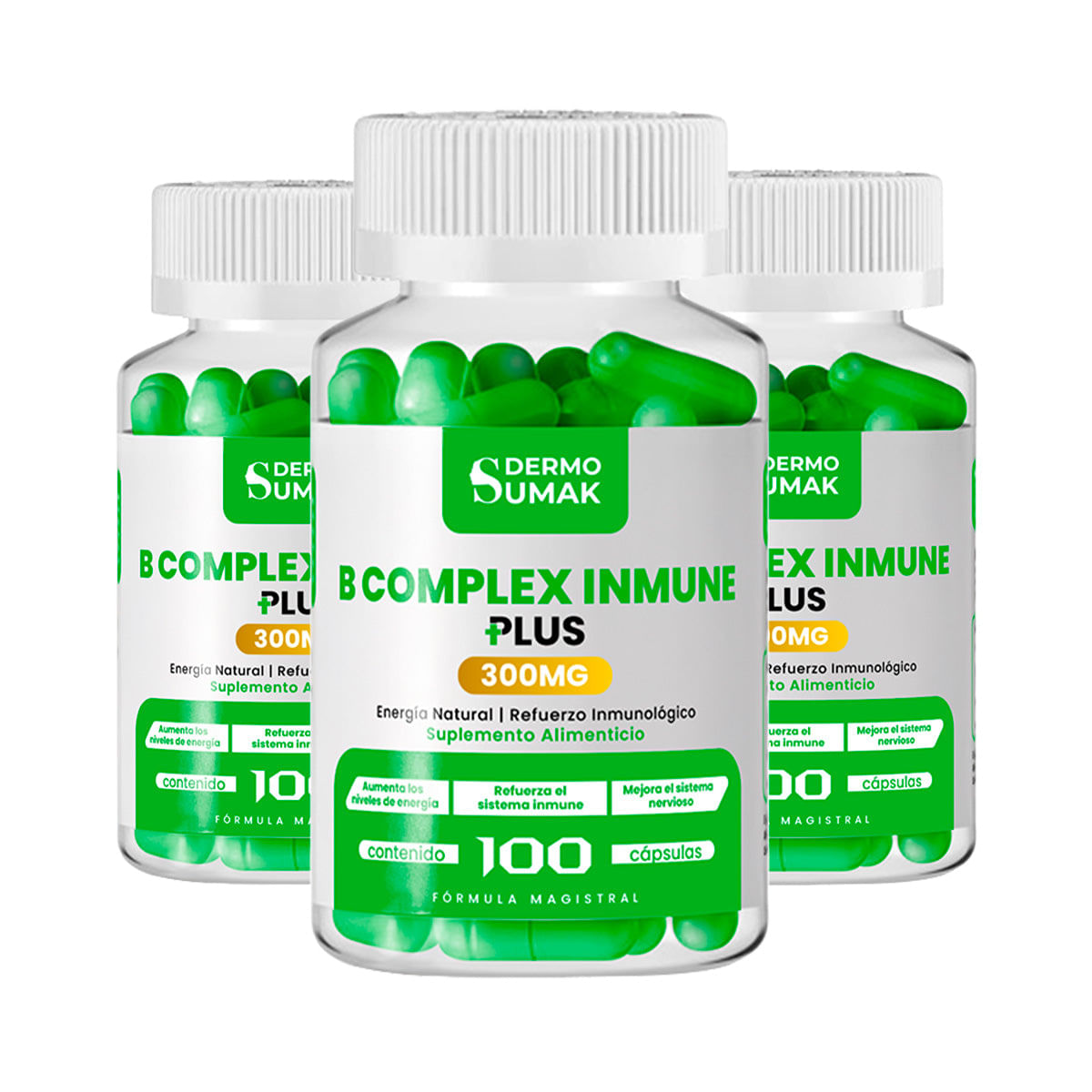 B Complex Inmnune 100mg - 100 Cap - Dermo Sumak 3 und