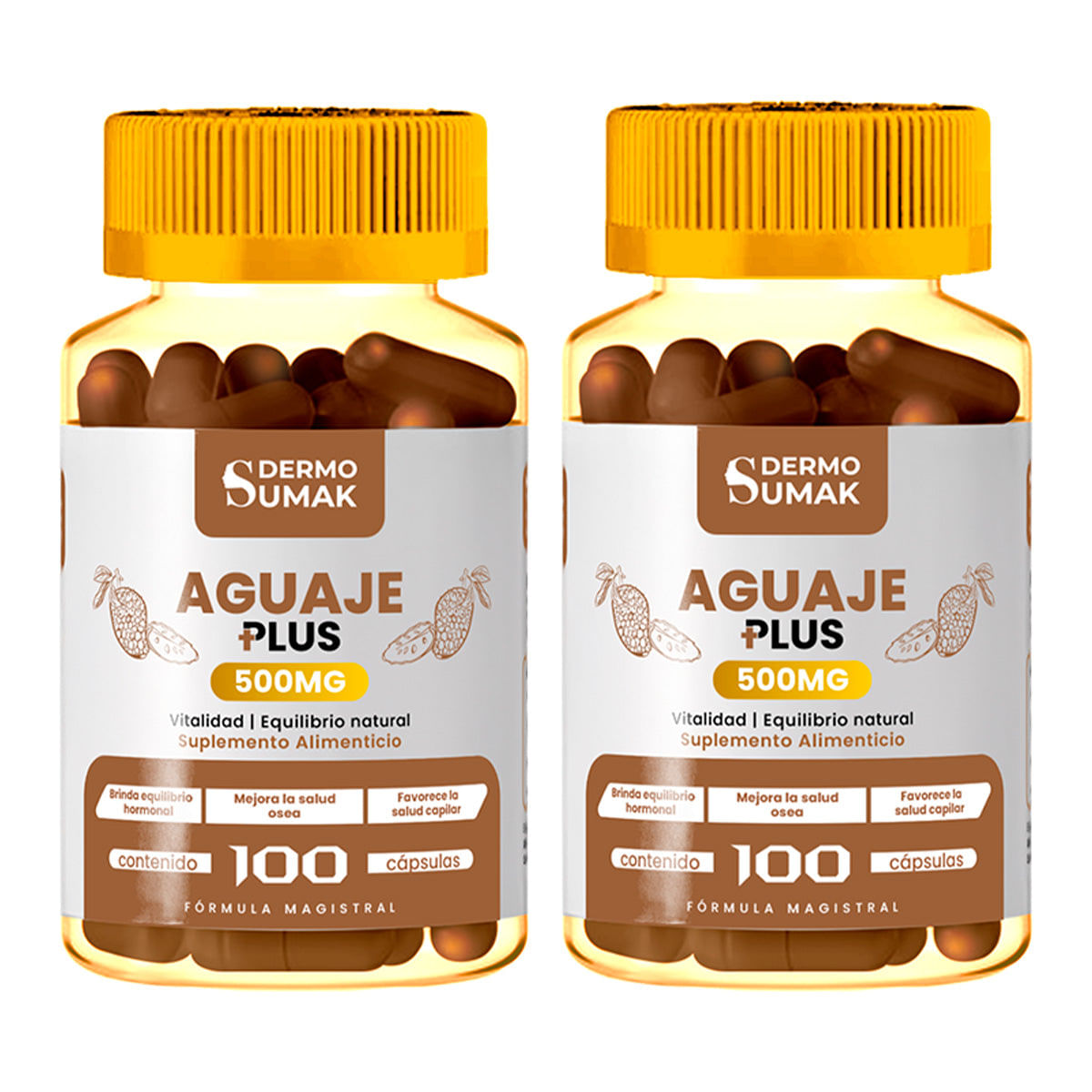 Aguaje Plus 100mg - 100 Cap - Dermo Sumak 2 und