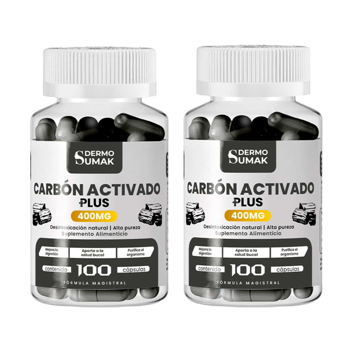Carbon Ac Plus 400mg -100 Cap - Dermos Sumak 2 und