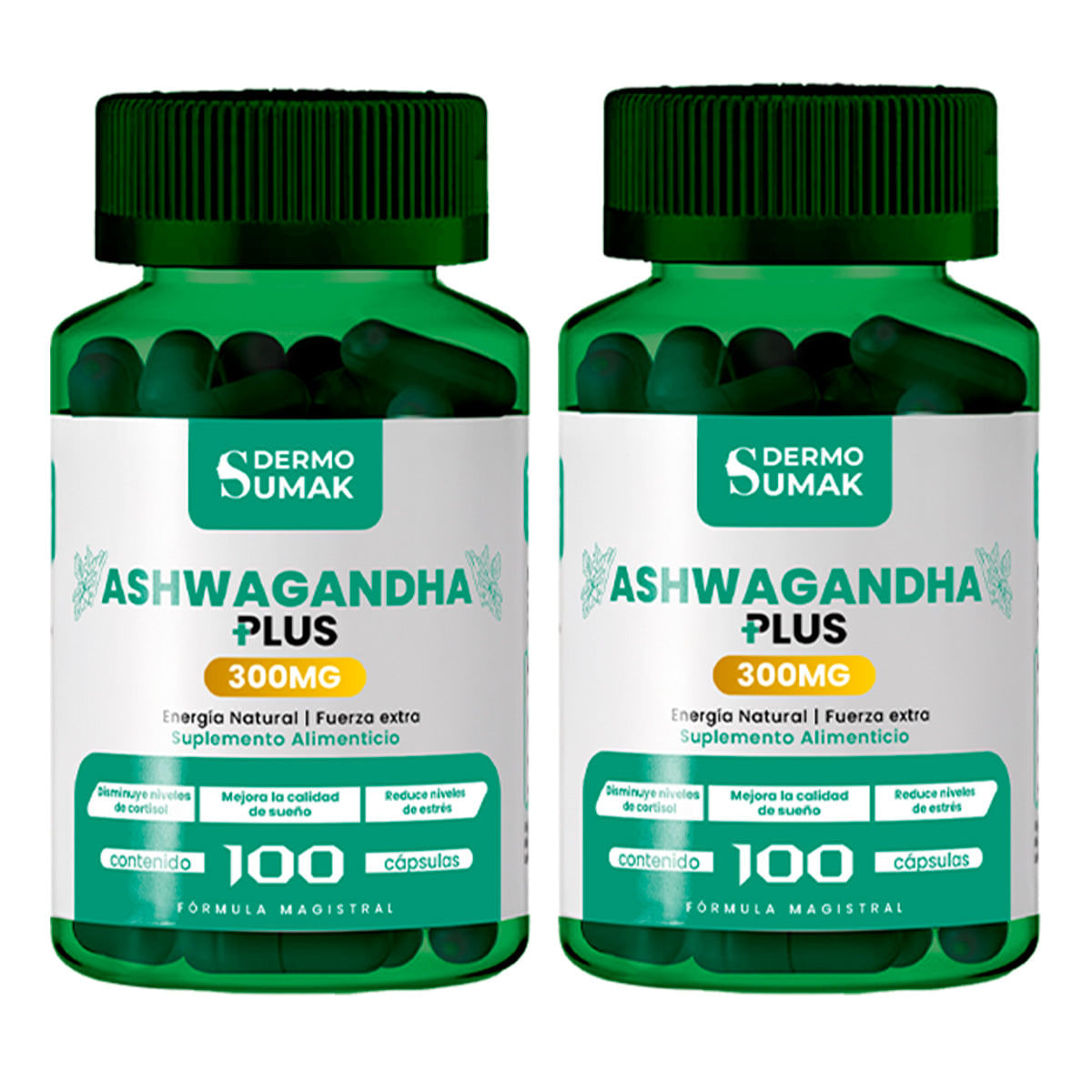 Ashwagandha Plus 100mg - 100 Cap - Dermo Sumak 2 und