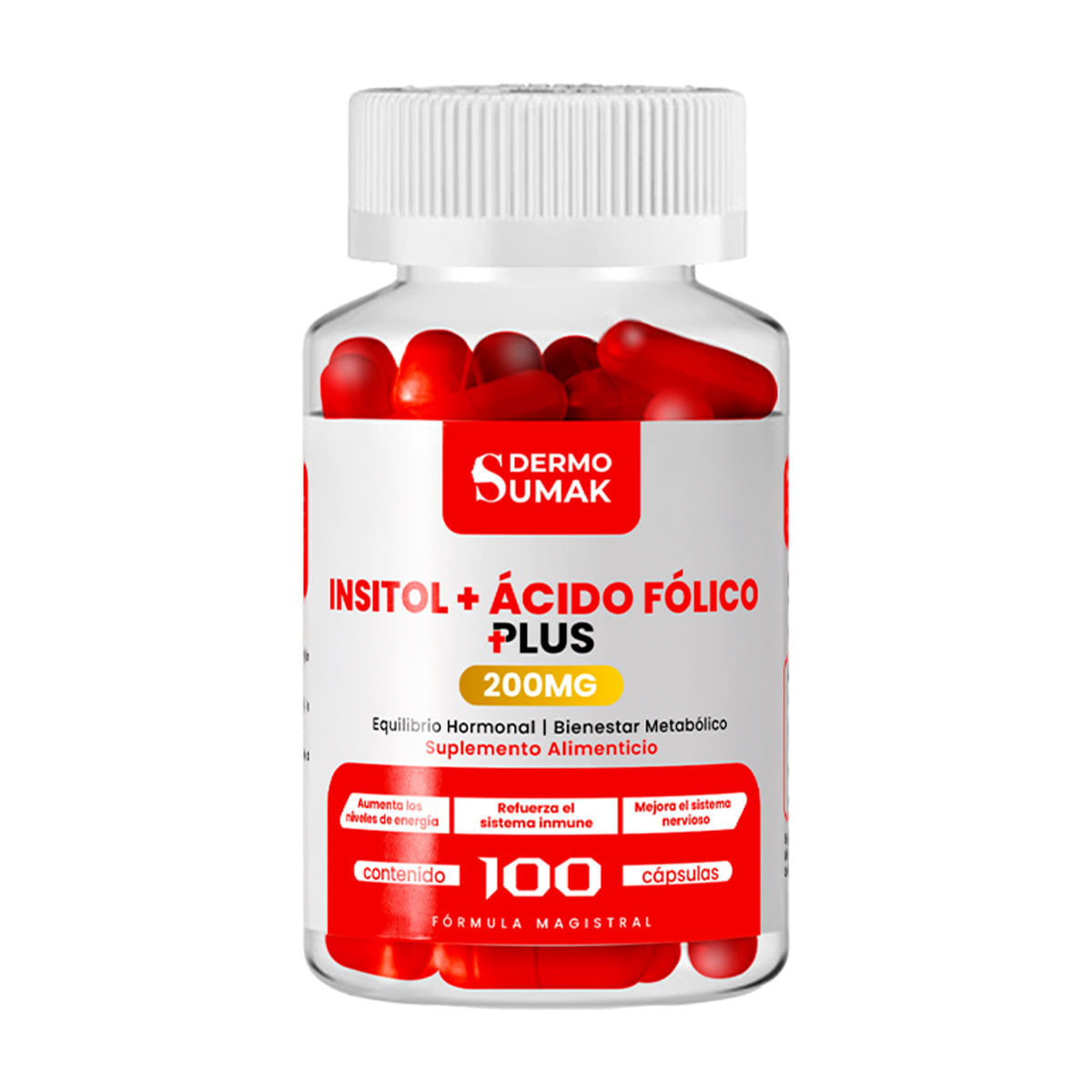 Inositol Acido Folico 100mg - 100 Cap - Dermo Sumak